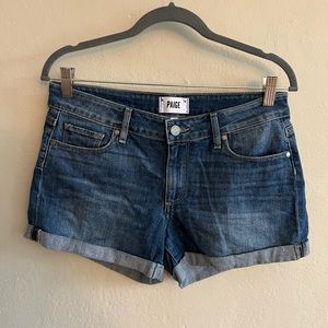 PAIGE Jimmy Jimmy Denim/Jean Shorts with Small Cuff in Size 27